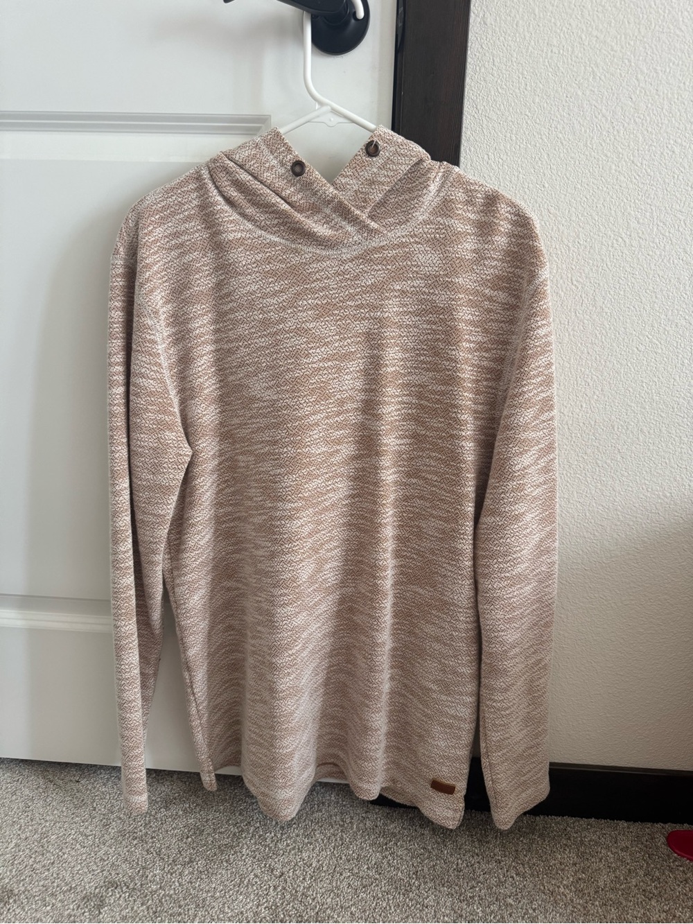 Men's Crewneck Hoodie Sweater - Beige Heather
